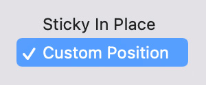 Toc custom sticky