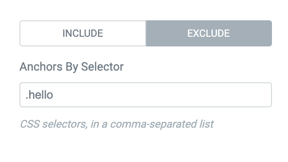 Toc heading exclude